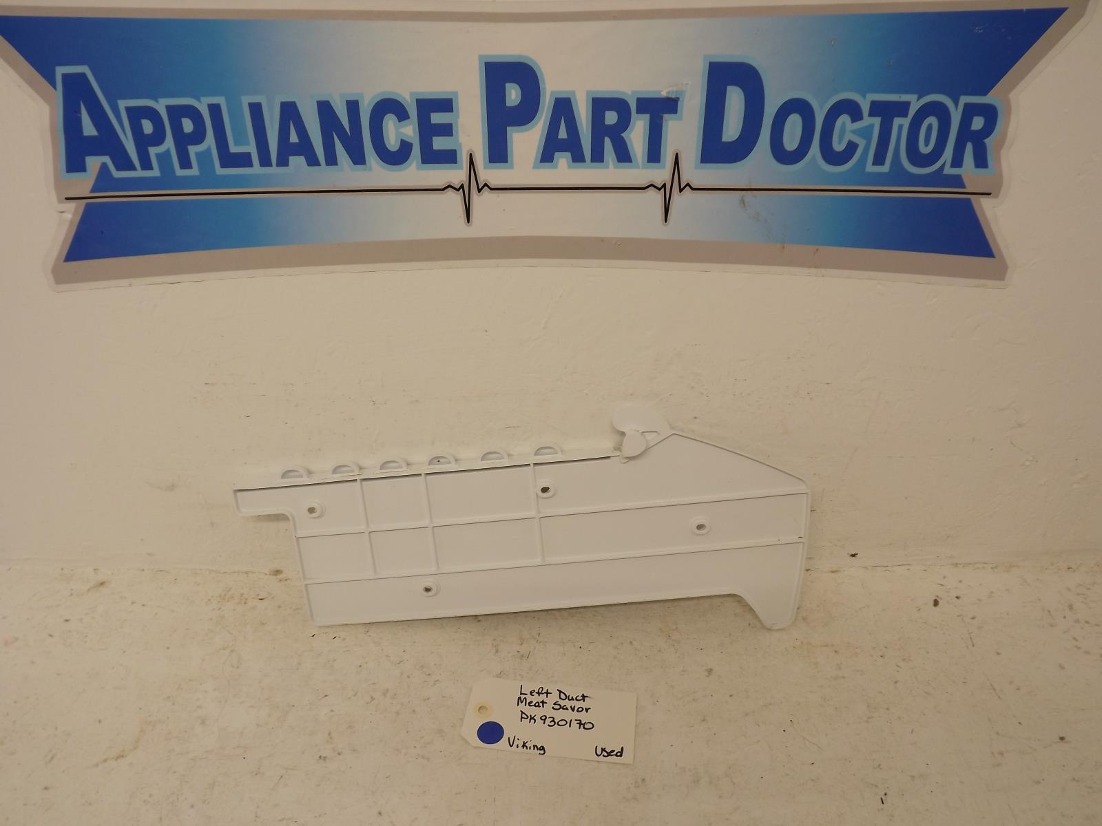 Viking Refrigerator PK930170 Left Duct Meat Savor Used Viking Refrigerator PK930170 Left Duct Meat Savor Used